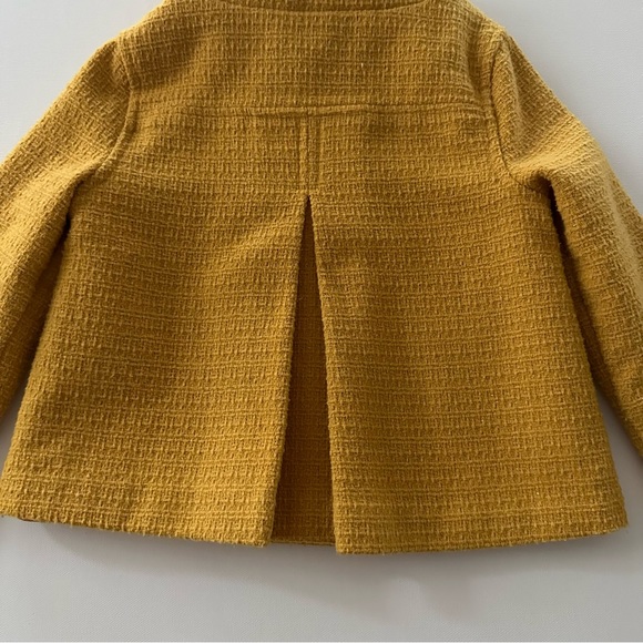 Gymboree Girls 4 Yellow Tweed Pea Coat - Picture 6 of 8